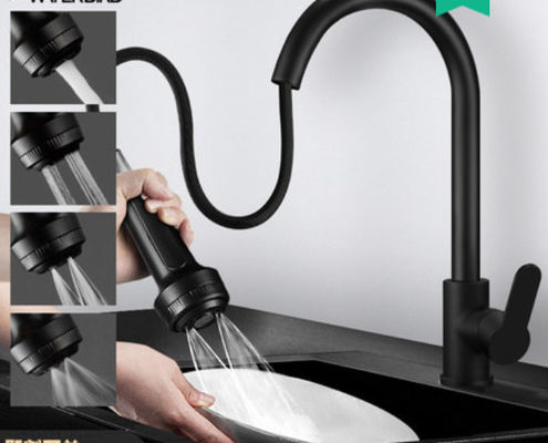 Splash Proof Kitchen Pull Out ODM Retro Bathroom Sink Faucets