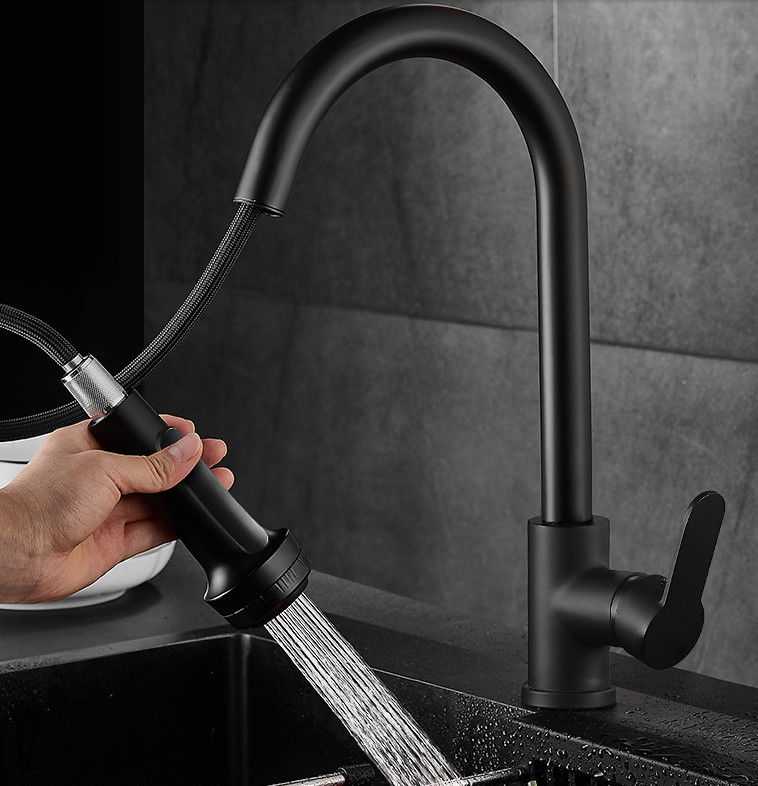 Splash Proof Kitchen Pull Out ODM Retro Bathroom Sink Faucets
